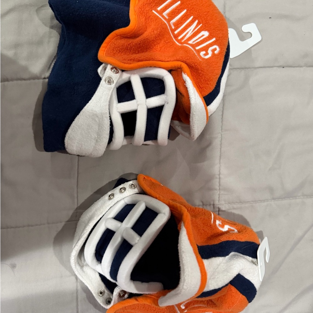 Illinois Orange and Navy Plush Helmet Hats